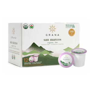 Grana San Marcos 12 cápsulas de café orgánico